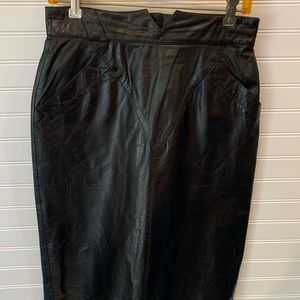 Black Leather skirt Large